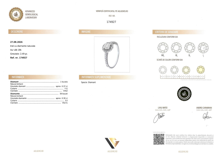 Inel Aur 18k, Diamante 0.67 ct [5]