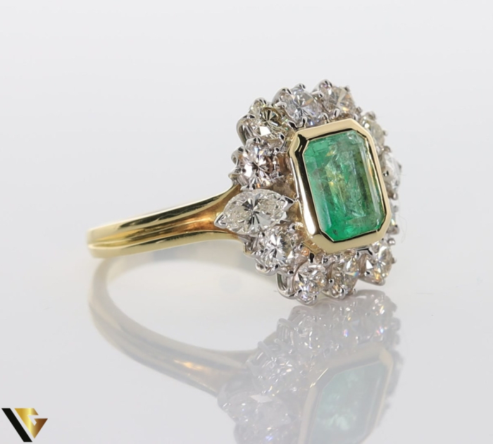 Inel Aur 18k, Diamante 2.00 ct, Smarald 1.45 ct [3]