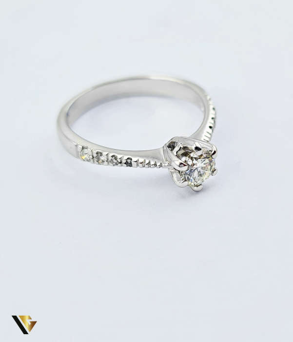 Inel de Logodna Aur Alb 18k, Diamante de aprox. 0.45 ct in total [3]