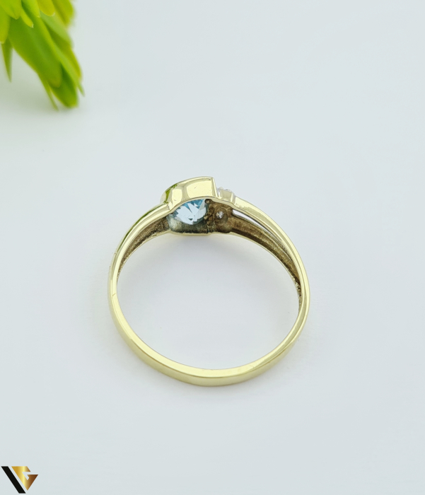 Inel Aur 8k, Topaz, Diamante 0.02 ct [2]