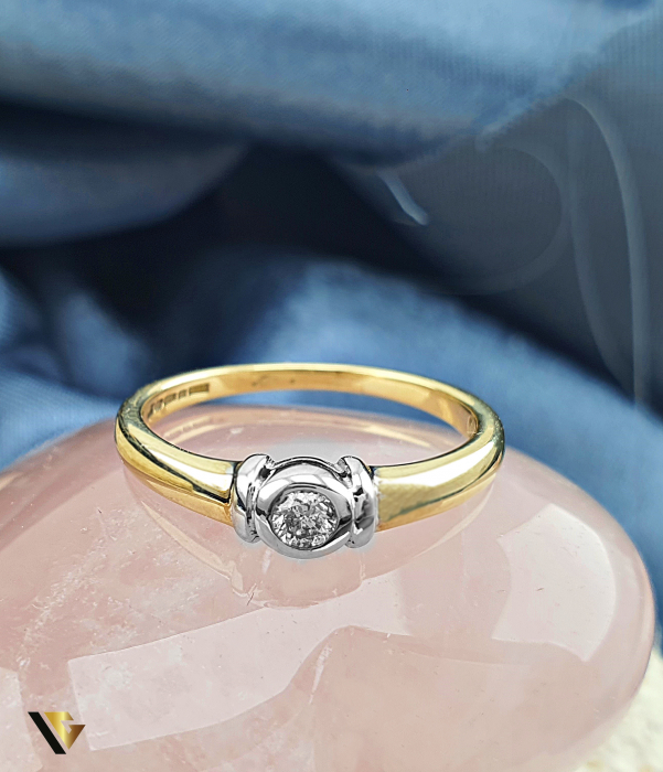 Inel Aur 9k, Diamant de aprox. 0.10 ct [3]