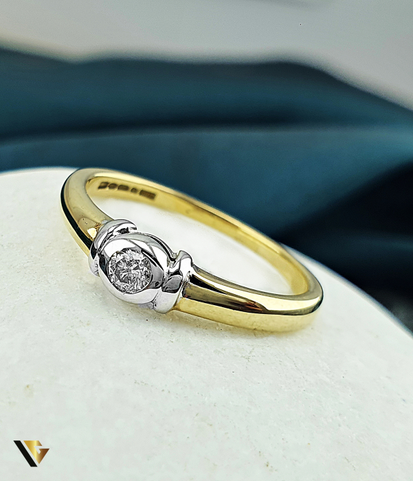 Inel Aur 9k, Diamant de aprox. 0.10 ct [2]