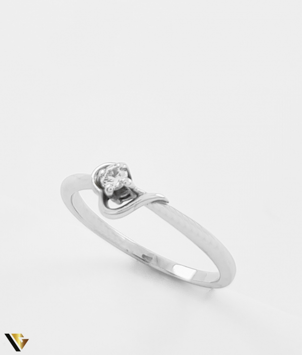 Inel Logodna Aur 14k, Diamant de cca. 0.07 ct, 1.66 grame [4]