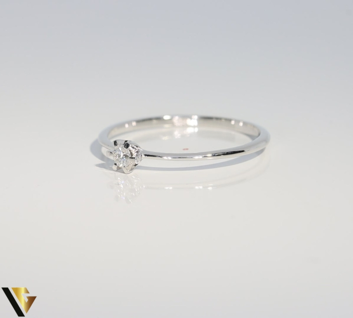 Inel Aur Alb 14k, Diamant 0.06 ct [3]