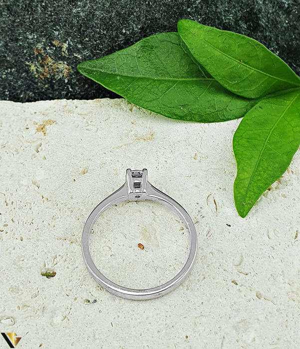 Inel Aur Alb 14k, Diamant 0.09 ct [2]