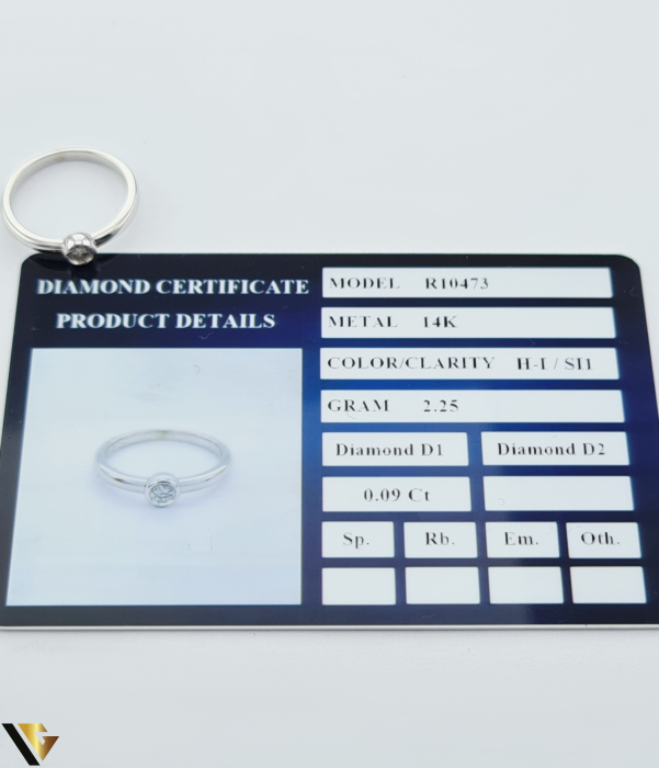 Inel Aur Alb 14k, Diamant 0.09 ct [3]