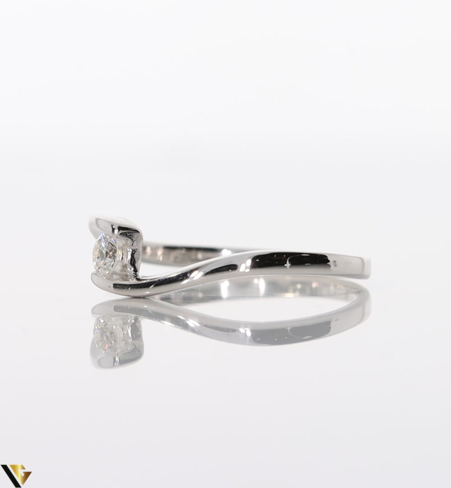 Inel Aur Alb 14k, Diamant 0.15 ct [3]
