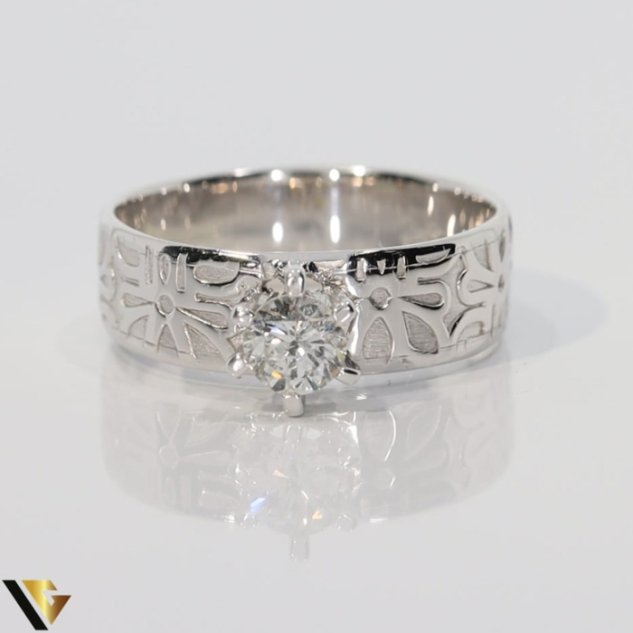 Inel Aur Alb 14k, Diamant 0.46 ct [2]