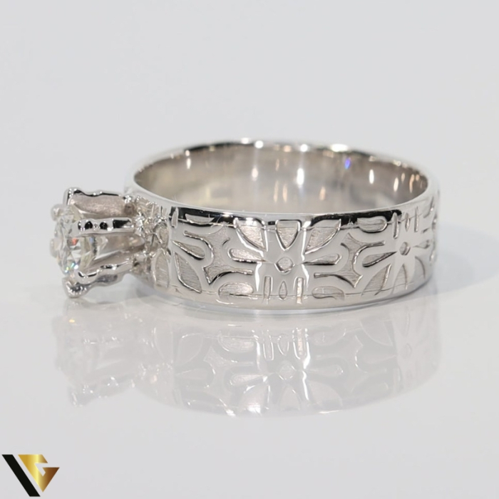 Inel Aur Alb 14k, Diamant 0.46 ct [3]
