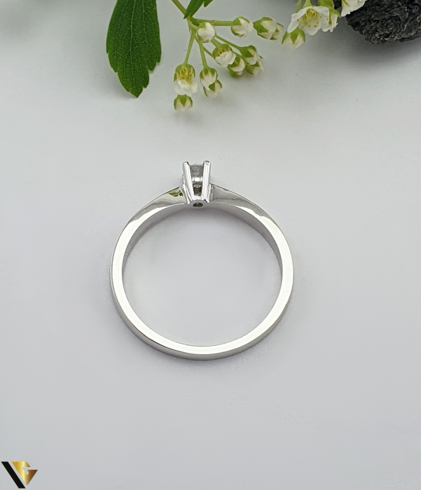 Inel Aur Alb 14K, Diamant  0.11 ct [2]