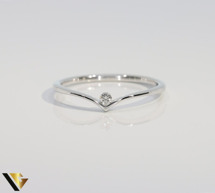Inel Aur Alb 14k, Diamante 0.04 ct [2]