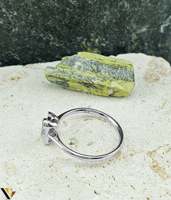 Inel Aur Alb 14k, Diamante 0.06 ct in total [3]