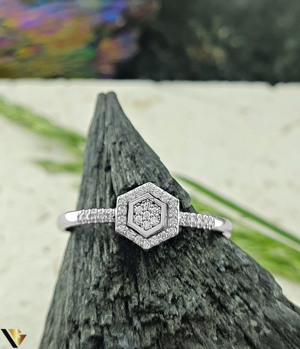Inel Aur Alb 14k, Diamante 0.07 ct in total [3]