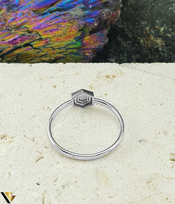 Inel Aur Alb 14k, Diamante 0.07 ct in total [2]