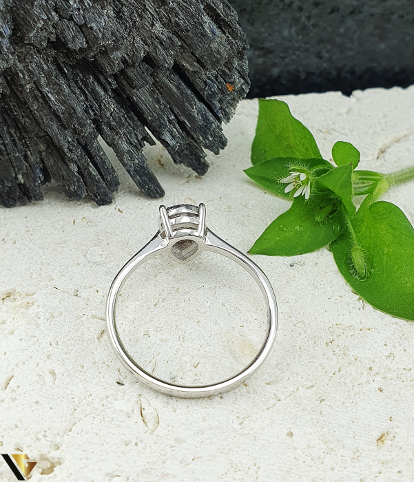 Inel Aur Alb 14k, Diamante 0.08 ct in total [3]