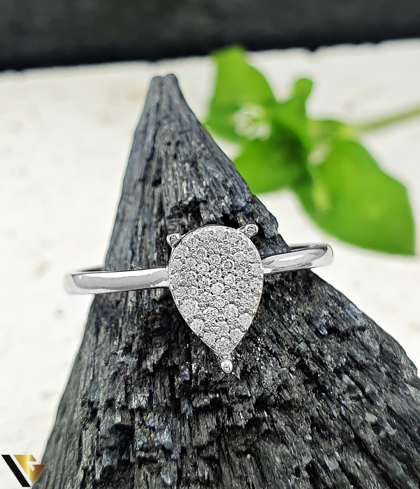 Inel Aur Alb 14k, Diamante 0.08 ct in total [2]