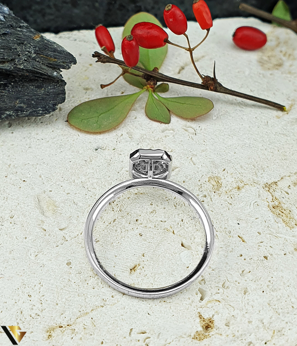 Inel Aur Alb 14k, Diamante 0.09 ct in total [3]