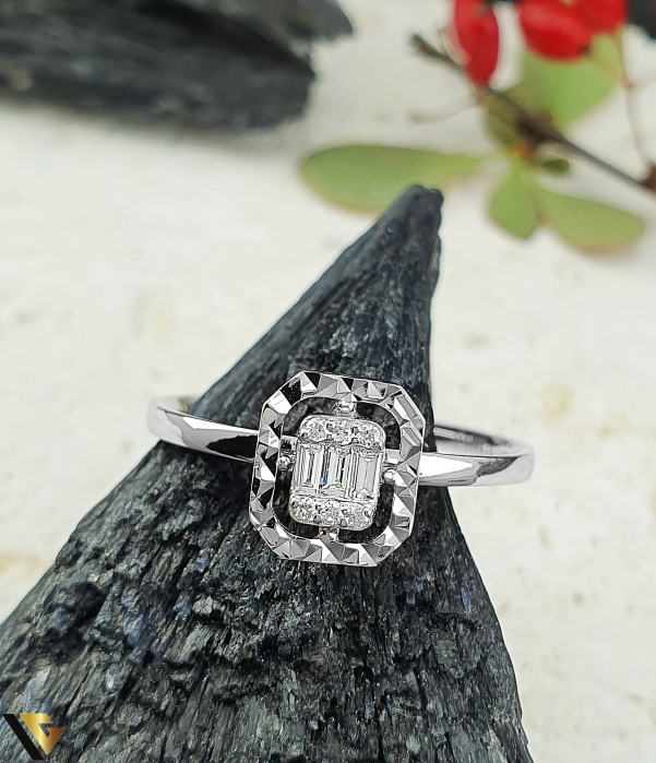 Inel Aur Alb 14k, Diamante 0.09 ct in total [2]