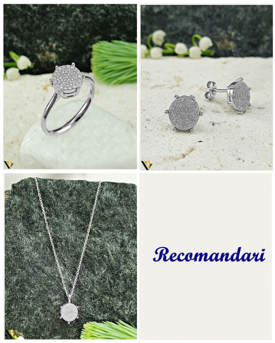 Inel Aur Alb 14k, Diamante 0.14 ct in total [6]