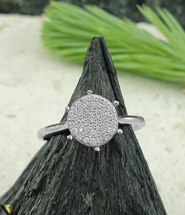 Inel Aur Alb 14k, Diamante 0.14 ct in total [2]