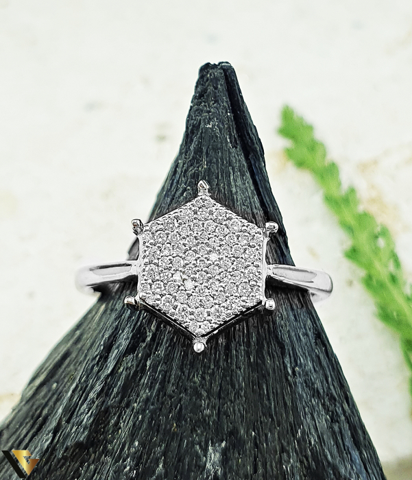 Inel Aur Alb 14k, Diamante 0.14 ct in total [2]