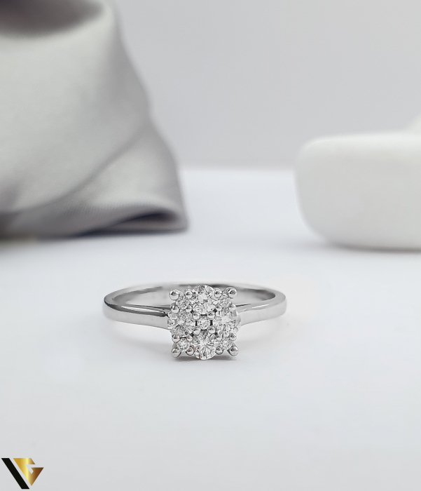 Inel Aur Alb 14k , Diamante 0.33 ct [3]