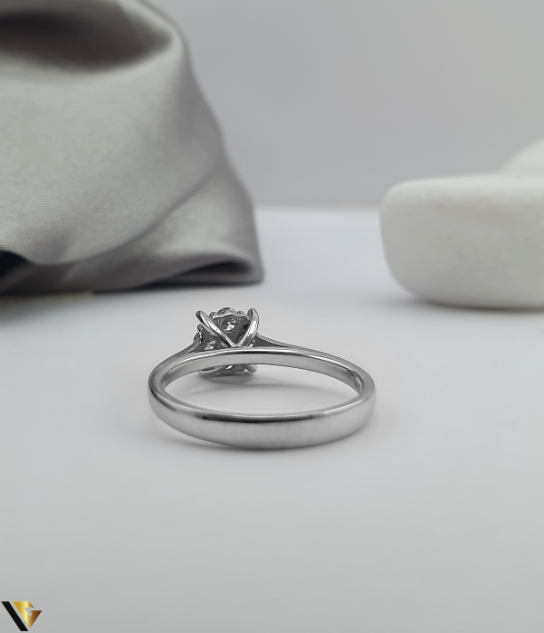 Inel Aur Alb 14k , Diamante 0.33 ct [2]