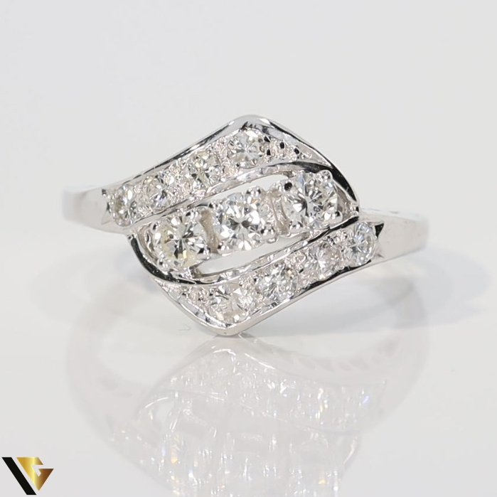 Inel Aur Alb 14k, Diamante 0.72 ct [2]