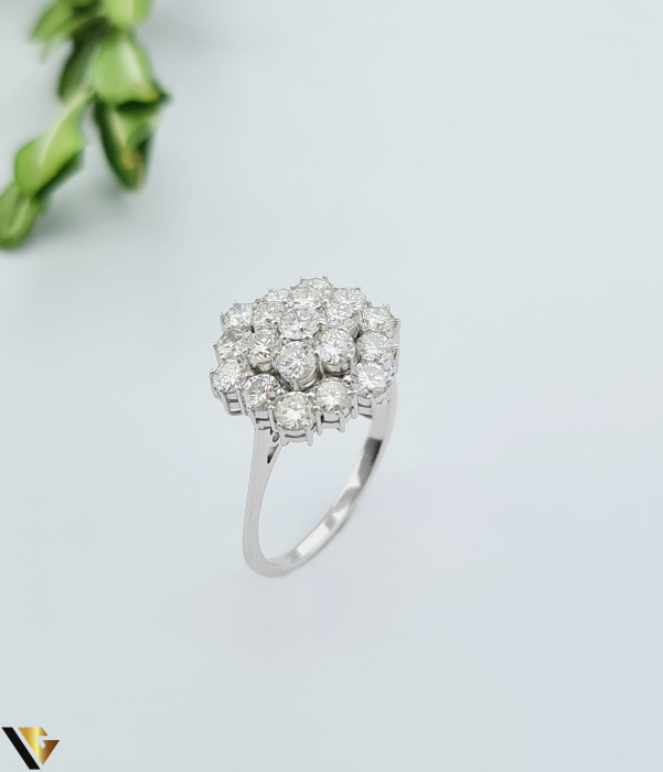 Inel Aur Alb 14k, Diamante 1.90 ct [1]