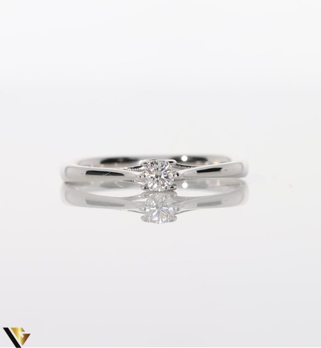 Inel Aur Alb 18k, Diamant 0.12 ct [2]