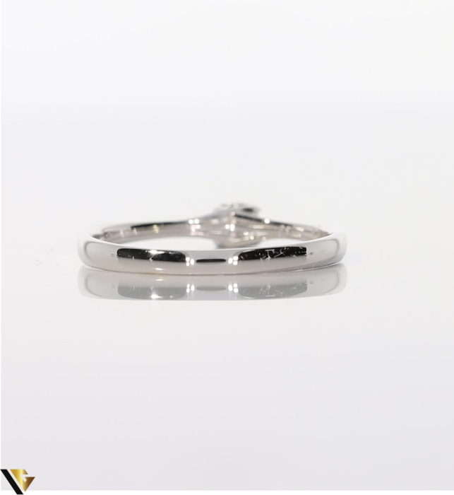 Inel Aur Alb 18k, Diamant 0.12 ct [3]