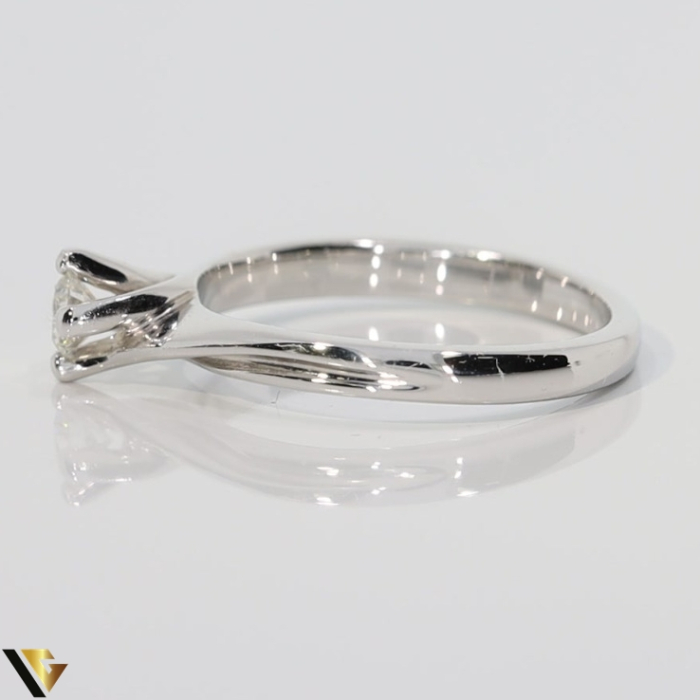 Inel Aur Alb 18k, Diamant 0.22 ct [3]