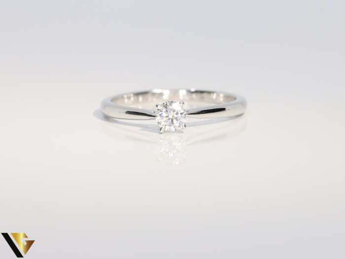 Inel Aur Alb 18k, Diamant 0.25 ct [2]