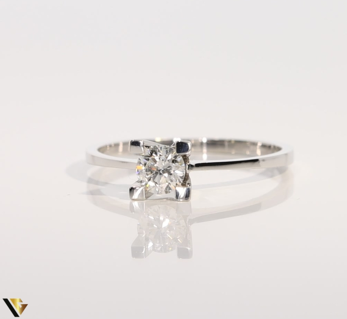 Inel Aur Alb 18k, Diamant 0.36 ct [2]