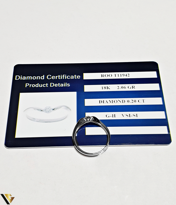 Inel Aur Alb 18k, Diamant de 0.20 ct, 2.06 grame [4]