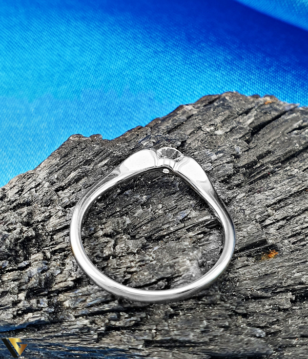 Inel Aur Alb 18k, Diamant de 0.20 ct, 2.06 grame [3]