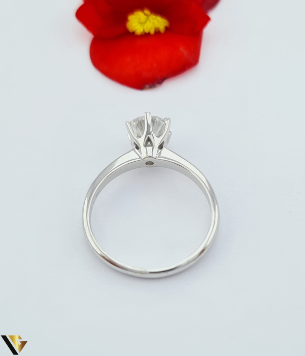 Inel Aur Alb 18k, Diamant Lab-Grown 1.02 ct [2]