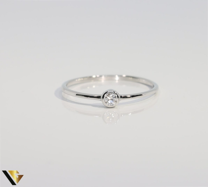 Inel Aur Alb 18k, Diamante 0.05 ct [3]