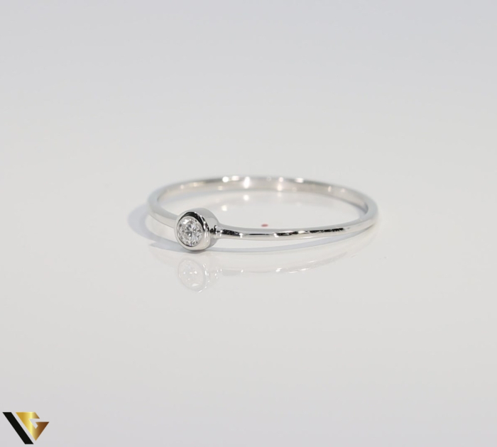 Inel Aur Alb 18k, Diamante 0.05 ct [2]