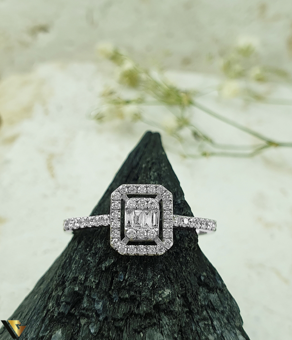 Inel Aur Alb 18k, Diamante 0.26 ct [2]