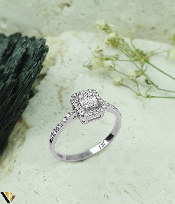 Inel Aur Alb 18k, Diamante 0.26 ct [1]