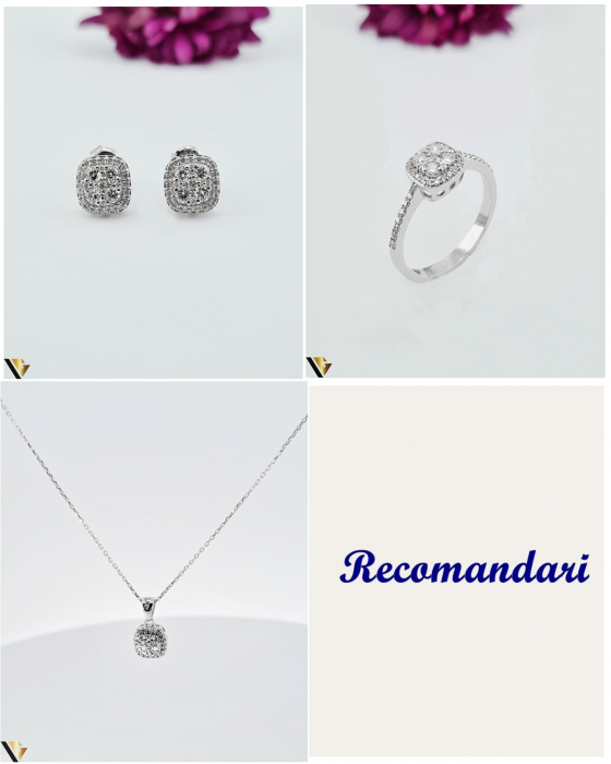 Inel Aur Alb 18k, Diamante 0.37 ct [3]
