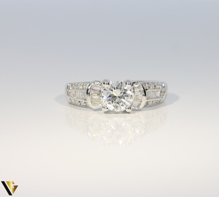 Inel Aur Alb 18k, Diamante 0.97 ct [2]