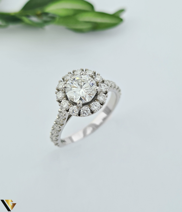 Inel Aur Alb 18k, Diamante 1.61ct [1]