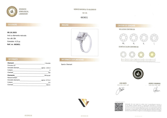 Inel Aur Alb 18k, Diamante 2.26 ct [6]