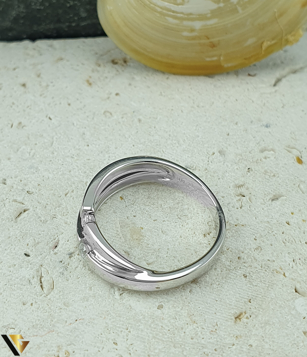 Inel Aur Alb 18K, Diamante aprox. 0.09 ct, 3.36 grame [5]
