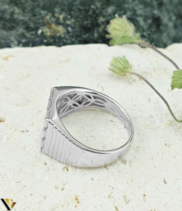 Inel Aur Alb 9k, Diamante 0.10 ct [3]