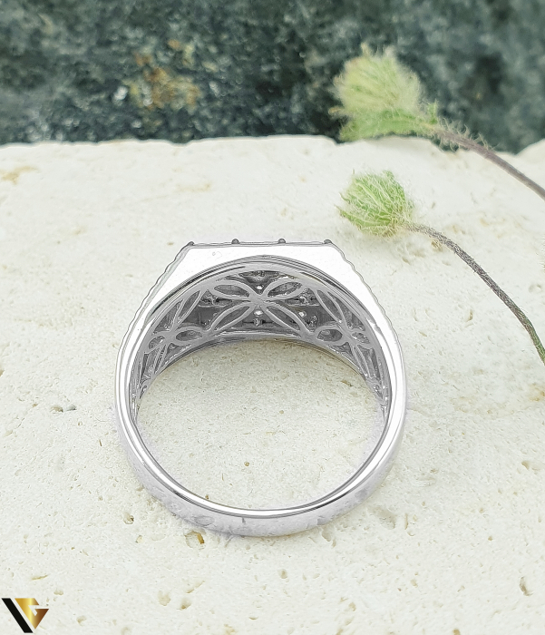 Inel Aur Alb 9k, Diamante 0.10 ct [4]