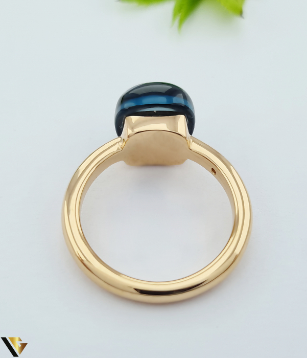 Inel Bigli Mini Sweety 18K , London Blue Topaz si  Diamant 0.02 ct [2]