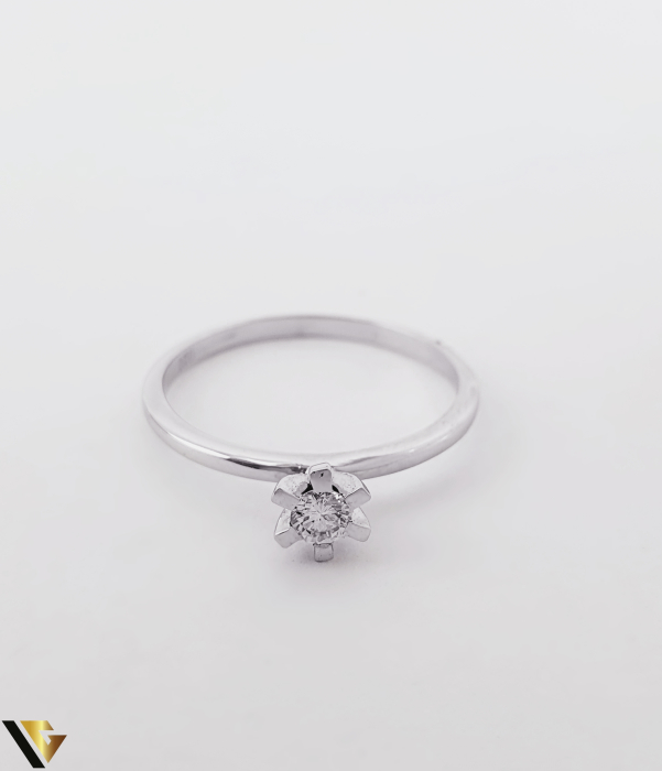 Inel de Logodna Aur 14k, Diamant  0.12 ct [3]
